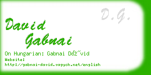 david gabnai business card